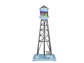 Industrial Water Tower w/ Graffiti Decals